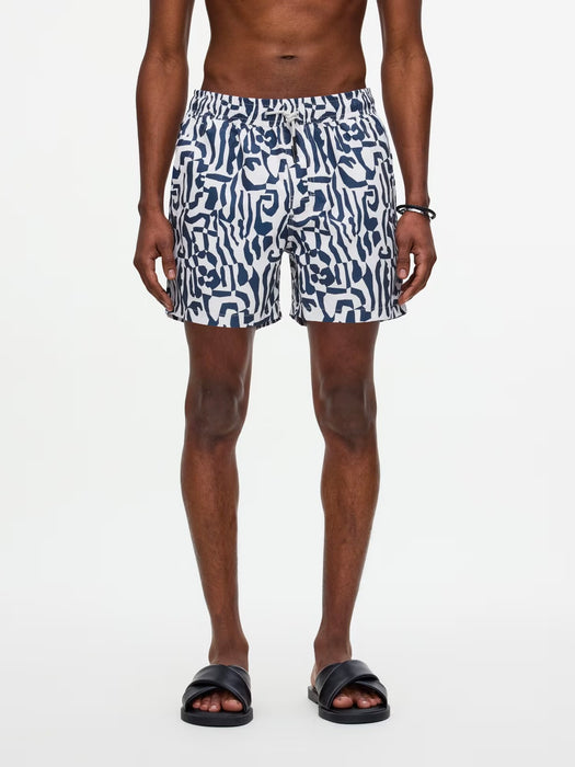 OAS Swim Shorts in Marbling Blue