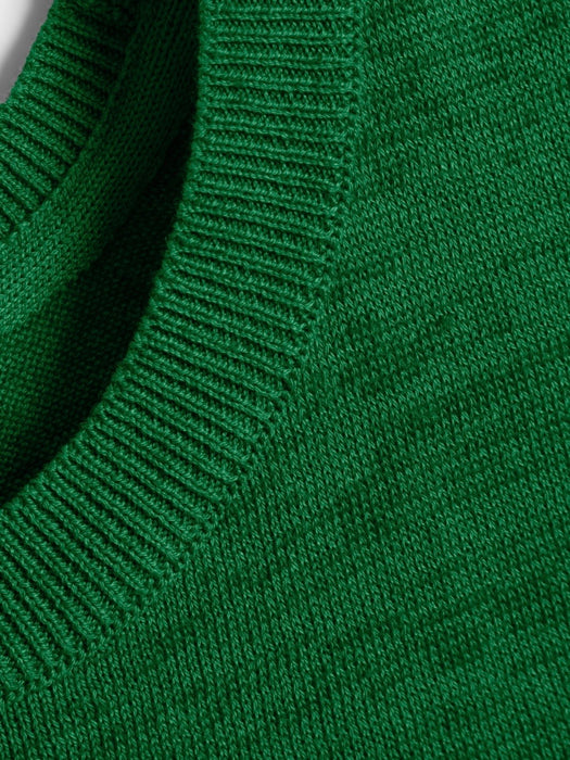 YMC Women Dot Vest in Green Cotton/Linen