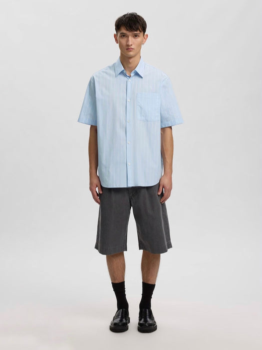 Annarr Aslund Shirt in Cashmere Blue Stripes