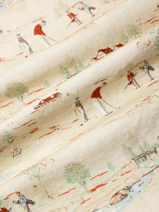 Kestin Crammond Shirt in Oatmeal Golf Print