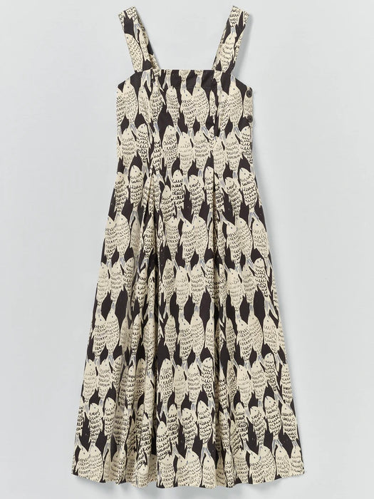 Toast Women Market Fish Print Dress in Slate