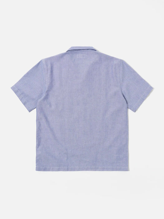 Universal Works Road Trip Shirt in Blue Oxford