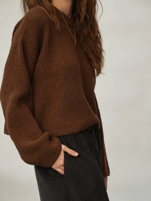 Beaumont Organic Leo Jumper in Tan Marl