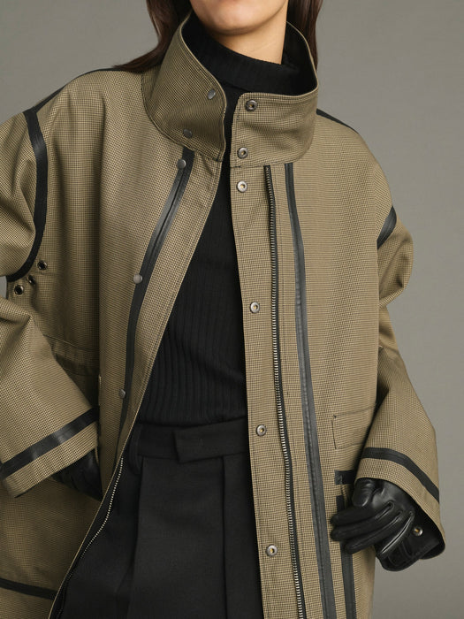 Soeur Luce Trench Coat in Black/Beige