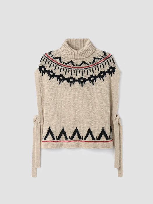 Beaumont Organic Kanon-Sue Fairisle Vest in Cream