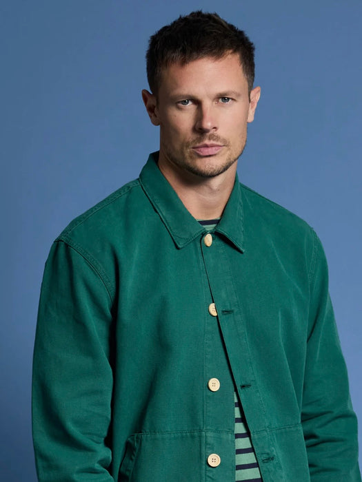 Armor Lux Fishermans Jacket in Dark Ivy Green