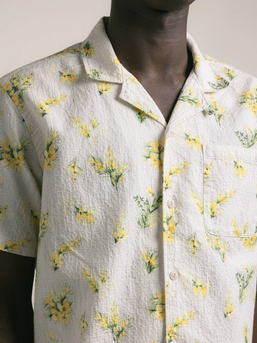 Kestin Crammond Shirt in Ecru Gorse Print