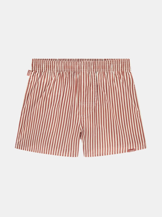 Pockies Boxer Shorts in Terracotta Stripes
