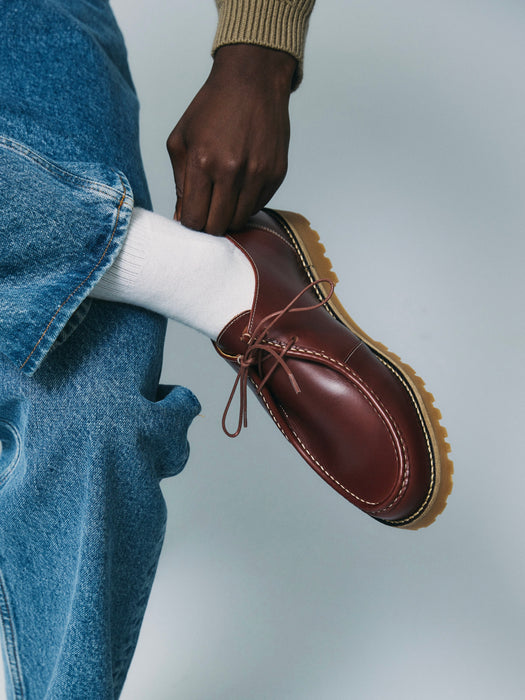 Garment Project Ollie Moc Toe in Brown Leather