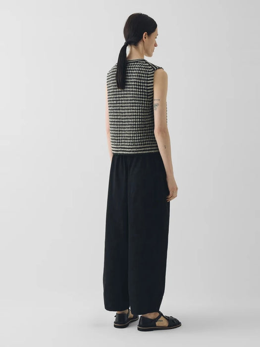 Toast Women Striped Donegal Tank in Flax/Charcoal