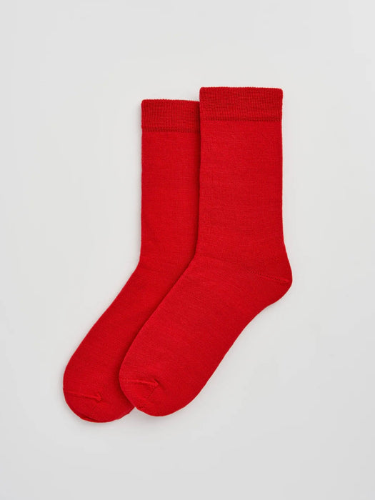 Pairs Merino Socks in Postbox Red
