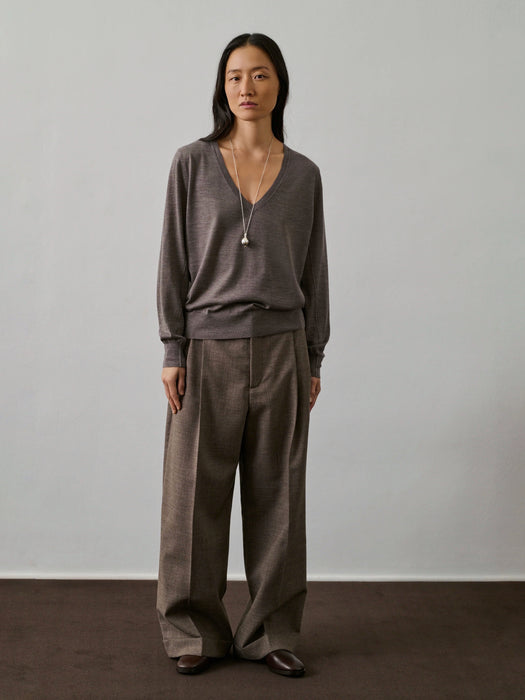 Soeur Watson Pant in Marron / Ecru