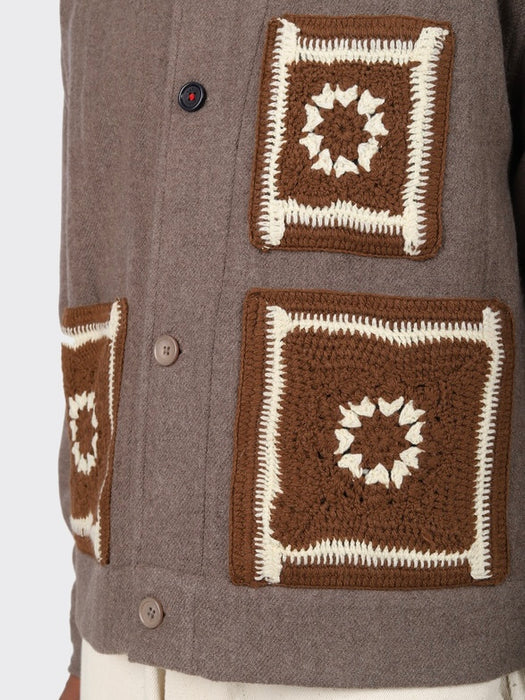 Kardo Bodhi Jacket in Wool with Crochet