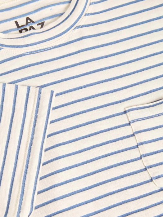 La Paz Guerreiro T-Shirt in Indigo Stripes