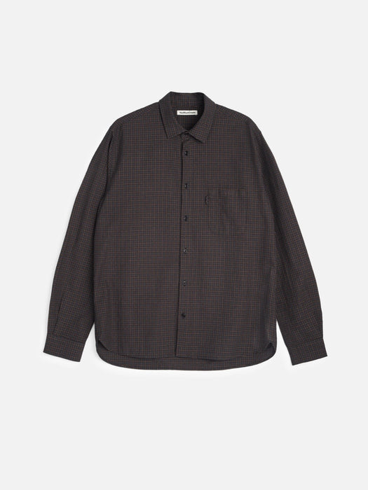 YMC Men Curtis Shirt in Grey Multi