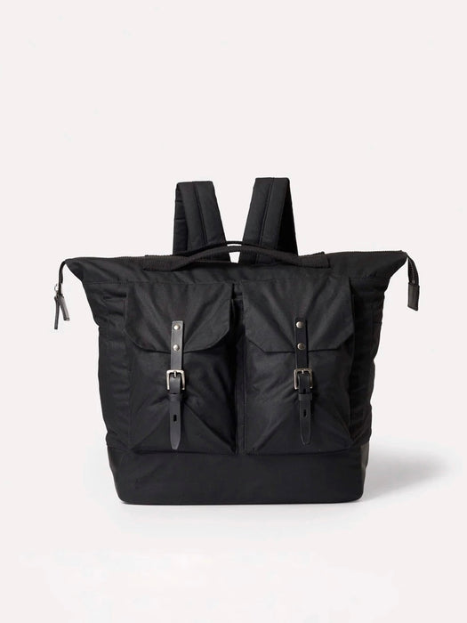 Ally Capellino Frank Backpack in Black Wax Cotton
