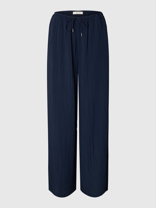 Selected Womens Fiona String Pant in Dark Sapphire