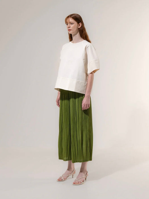 Emin & Paul Curve Sleeve Blouse in Cream