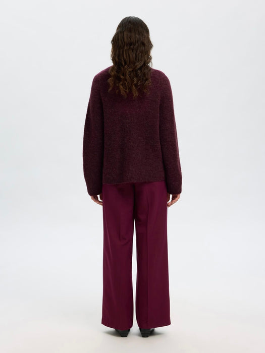 Selected Femme Sia Ras T-Neck Knit in Fig