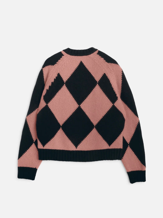 YMC Women Atomic Cardigan in Black/Pink