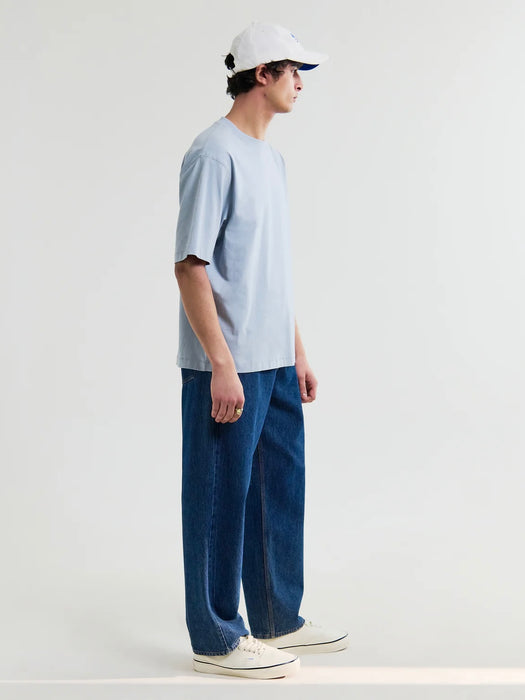 Wax Milton SS T-shirt in Compact Light Blue