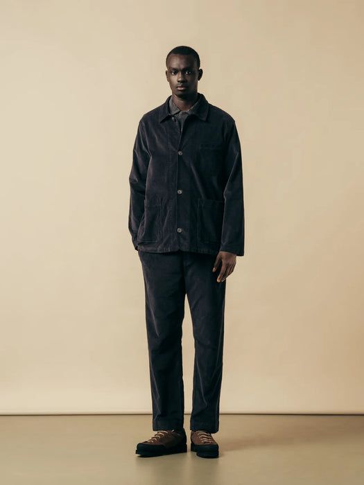 Kestin Huntly Jacket in Ink Black Moleskin