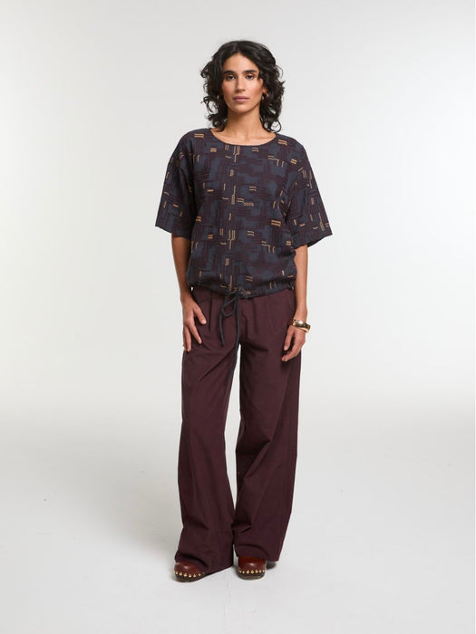 Mapoésie Livia Lacis Top in Night Blue