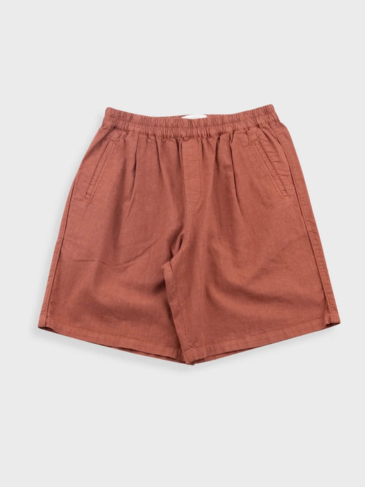 Folk Men Relaxed Assembly Short in Red Oxide