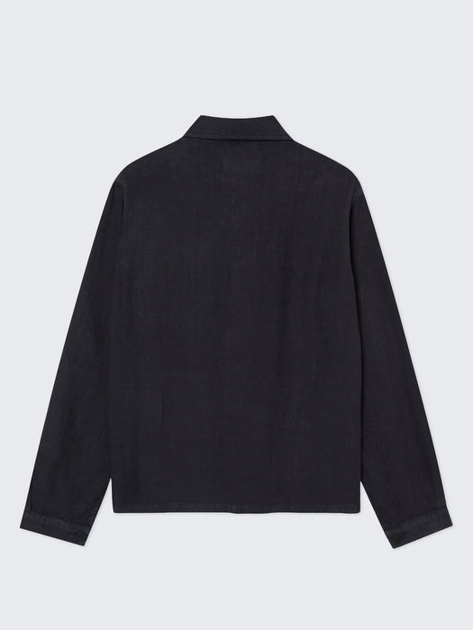 La Paz Baptista Worker Jacket in Dark Navy Linen