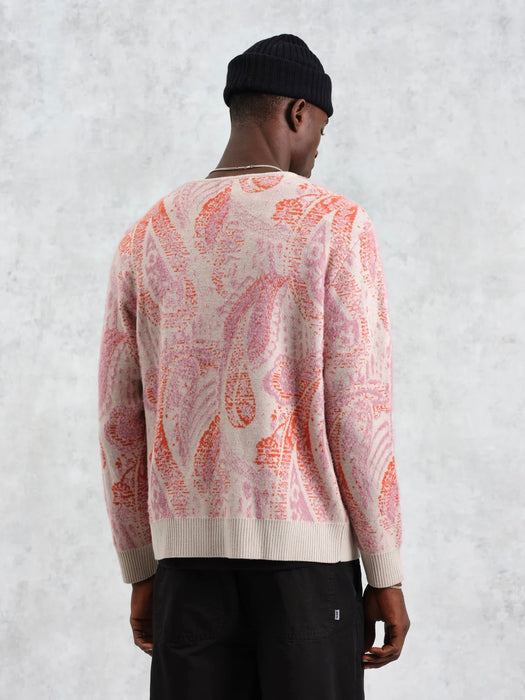 Wax Alban Cardigan in Paisley Pink