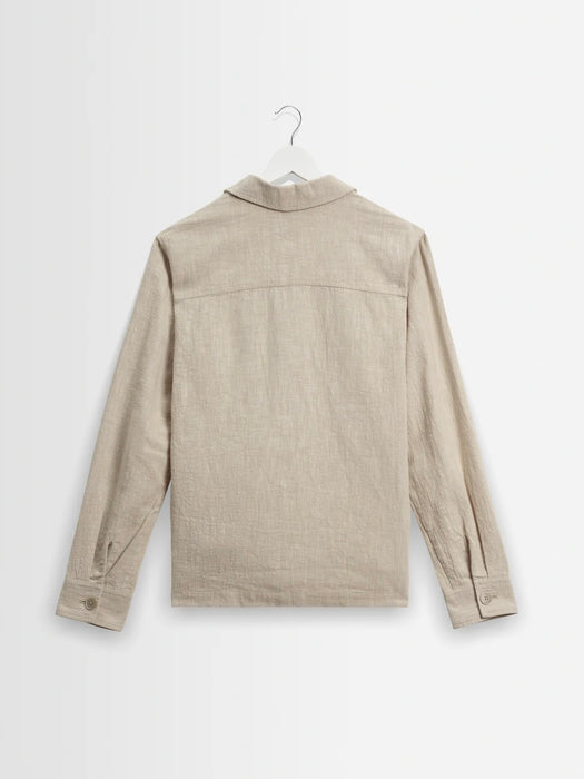 Wax Alfred Overshirt in Natural Cotton / Linen