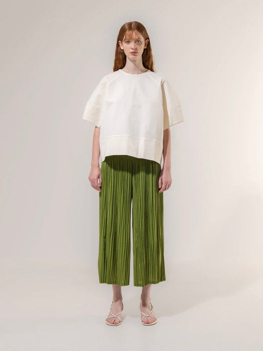 Emin & Paul Curve Sleeve Blouse in Cream