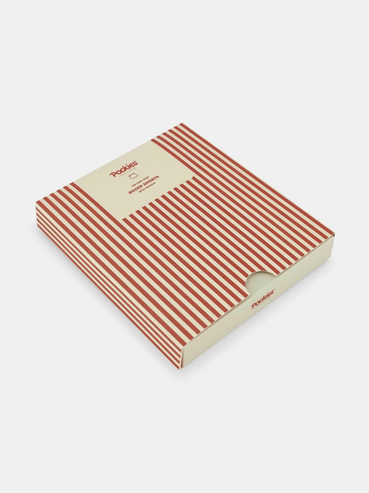 Pockies Boxer Shorts in Terracotta Stripes