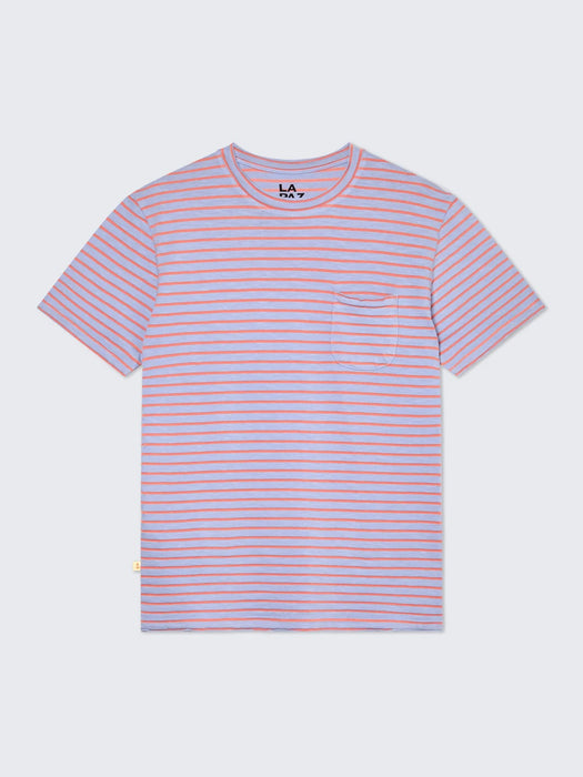 La Paz Guerreiro T-Shirt in Wind Blue / Sunrise Stripes