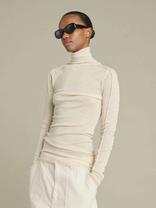 Soeur Lois High-neck Top in Ecru