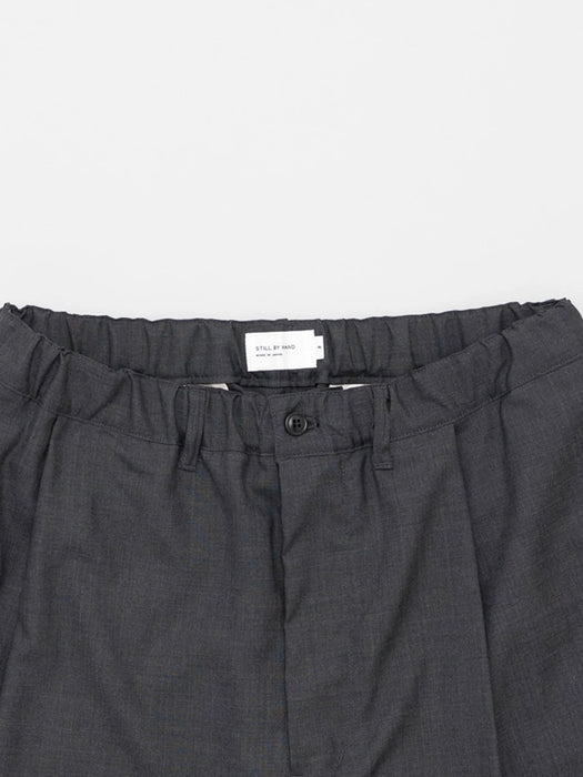 Still By Hand Wide Pant in Charcoal Summer Wool
