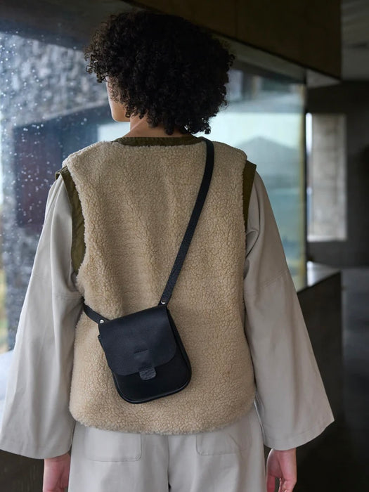 Kate Sheridan Half Orbed Tab Bag in Black