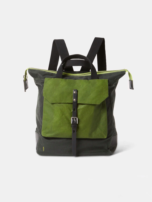Ally Capellino Frances Rucksack in Waxy Green