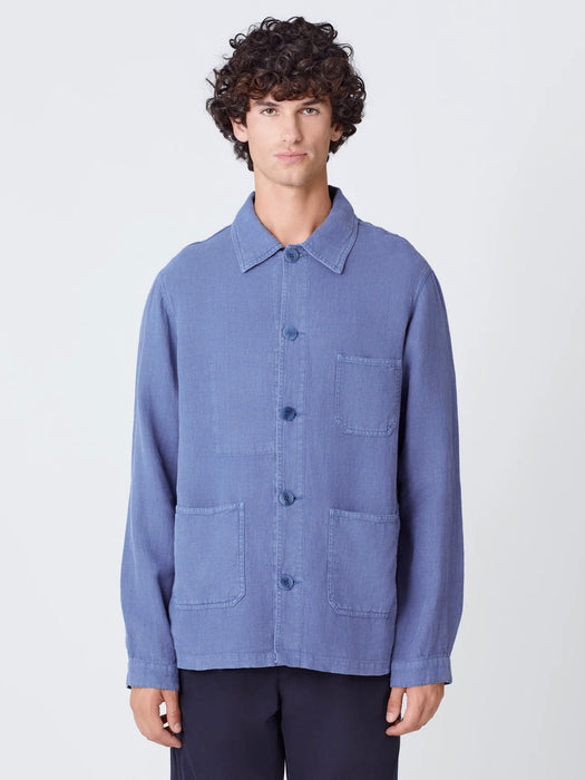 La Paz Baptista Worker Jacket in Indigo Linen