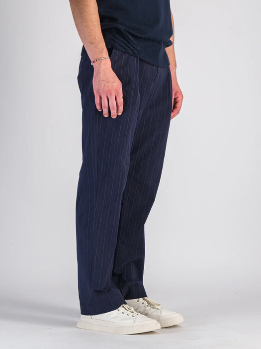 Parages Donati Pants in Navy Stripes