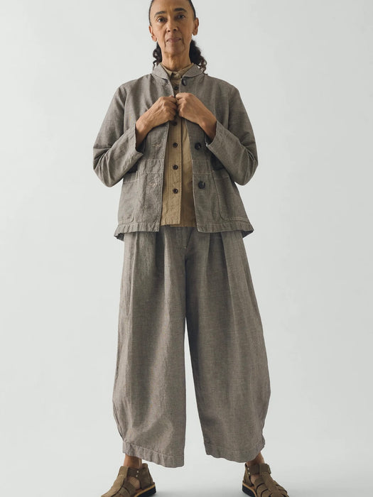 Toast Wide Leg Trousers in Vintage White/Black Micro-Houndstooth Vintage