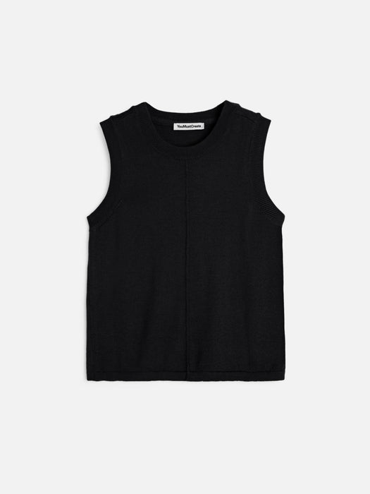 YMC Women Dot Vest in Black