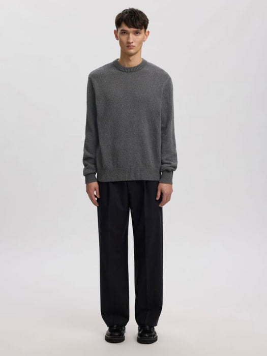 Annarr Ragi Boucle Knit in Dark Grey