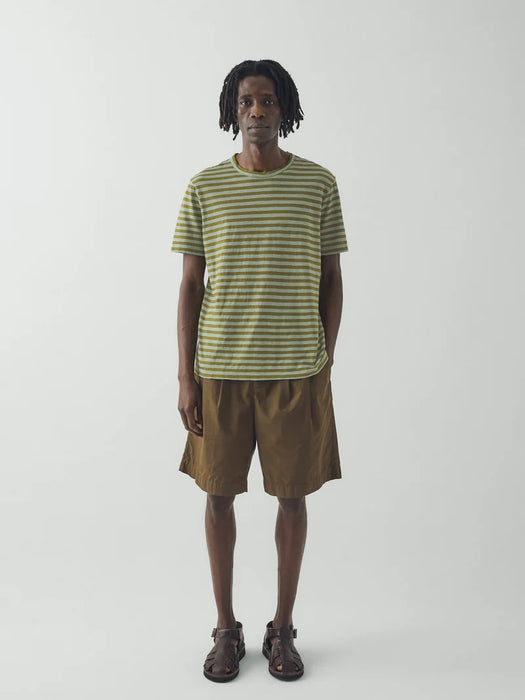 Toast Men Theo Stripe Tee in Juniper Berry