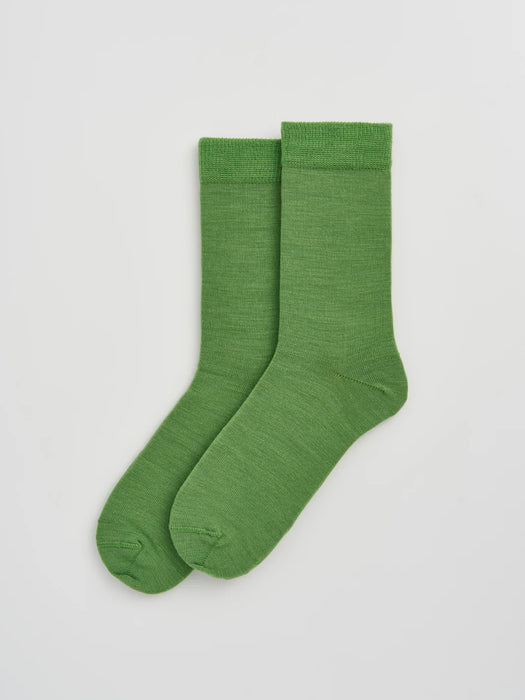 Pairs Merino Socks in Pea Green