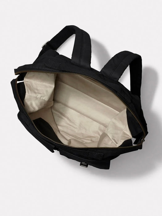 Ally Capellino Frank Backpack in Black Wax Cotton