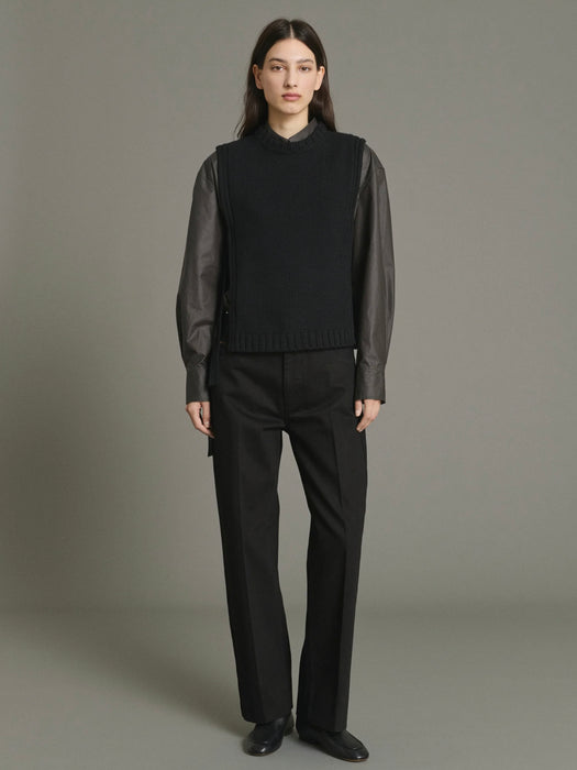 Soeur Uzel Plastron Knit in Black