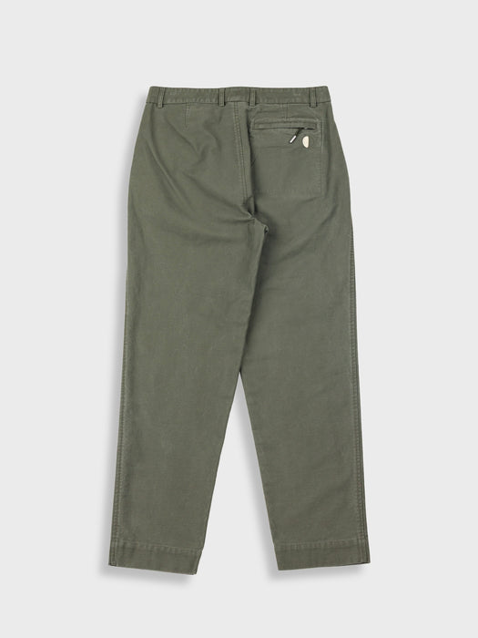 Folk Men Signal Pant in Dark Olive Slub