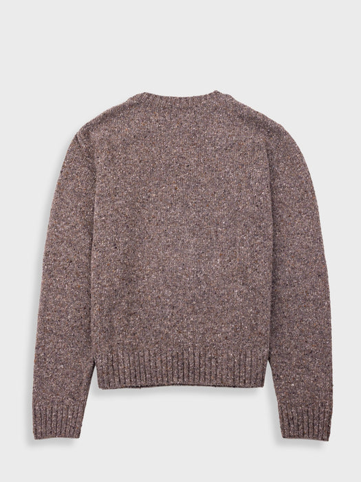 Folk Men Chain Crew Jumper in Porcini