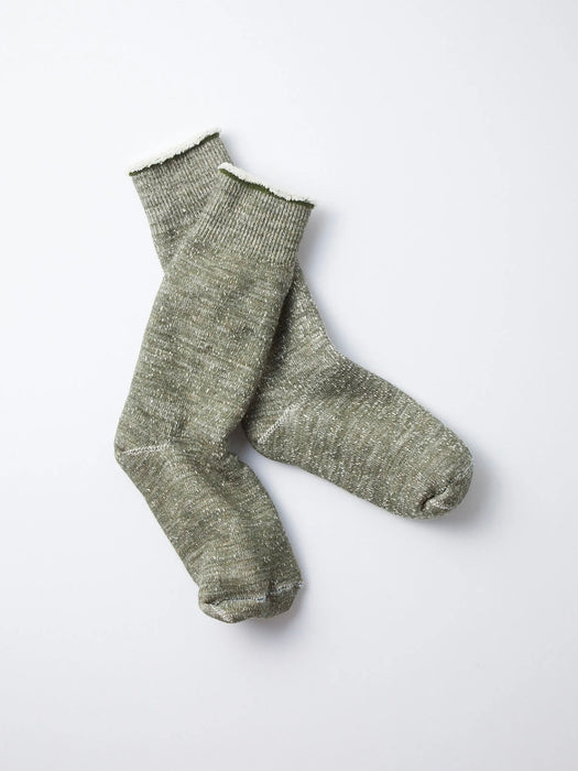 Rototo Double Face Socks in Army Green